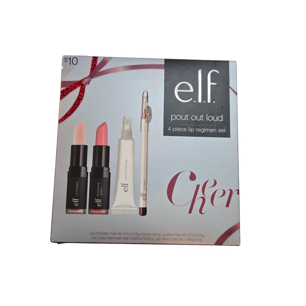 Elf 4 Pc Set Lip Regimen Set 2 Lipstick, 1 Lipcolor Remover & 1 Lip Pencil.